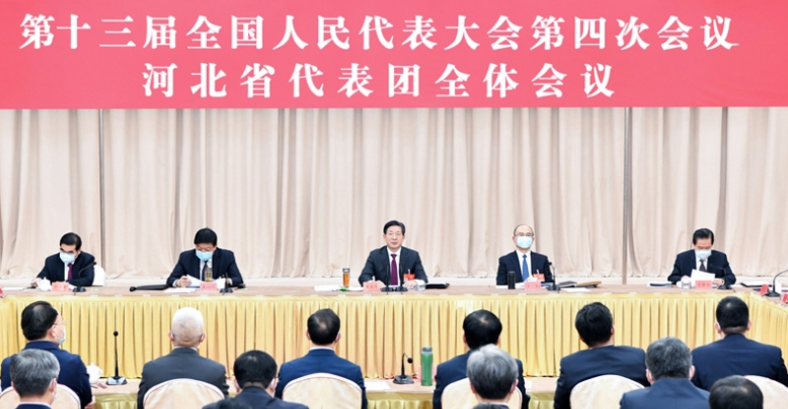 河北省代表团召开全体会议