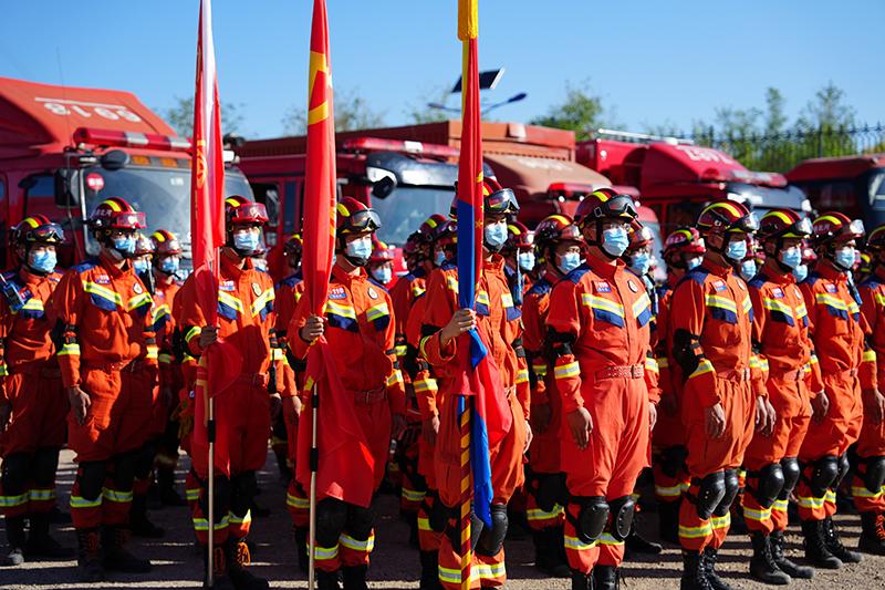 亮剑张北驰援灾区廊坊消防参加燕赵使命塞外砺剑2023年全省地震灾害跨