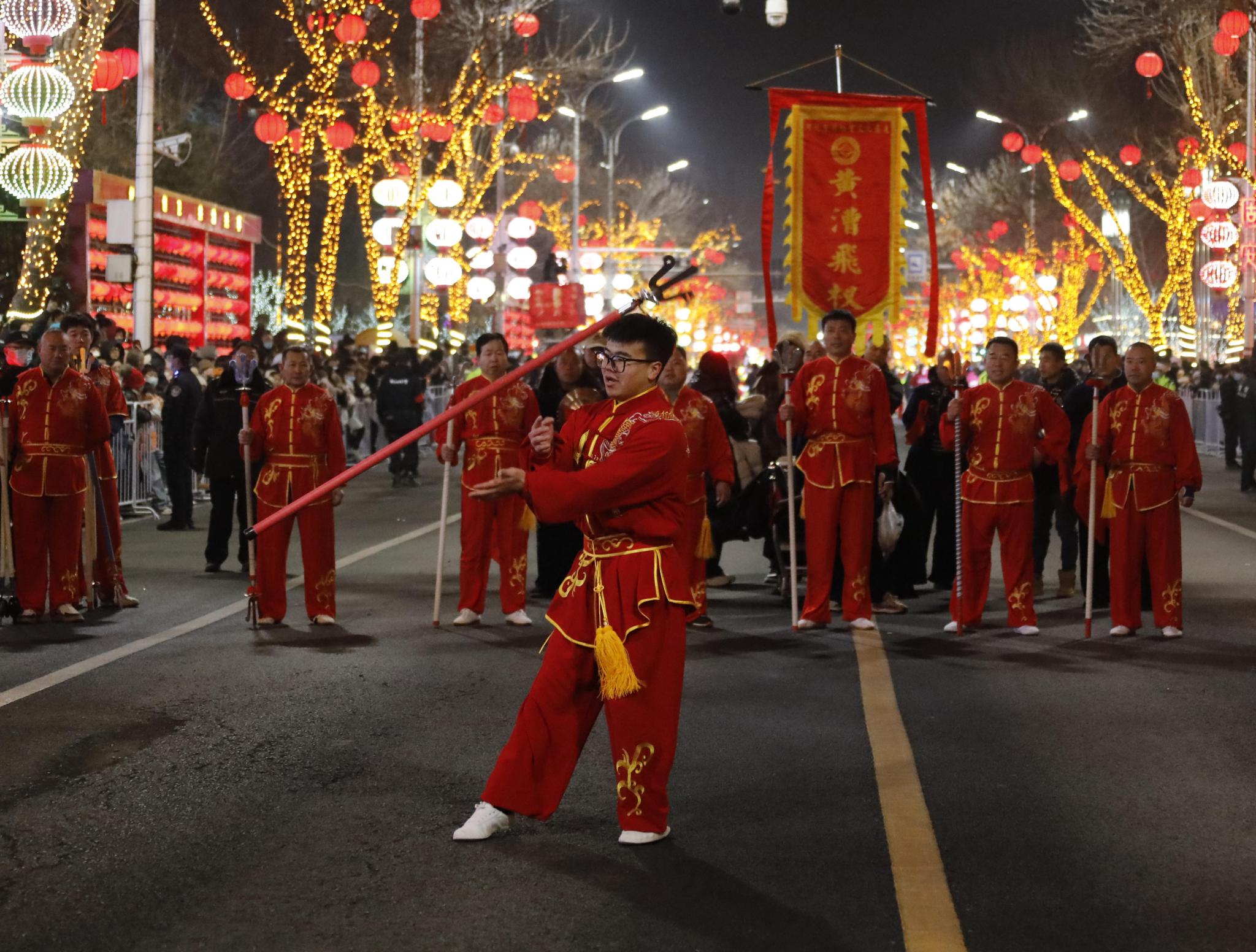 河北固安大庙会开街拉满节日氛围感