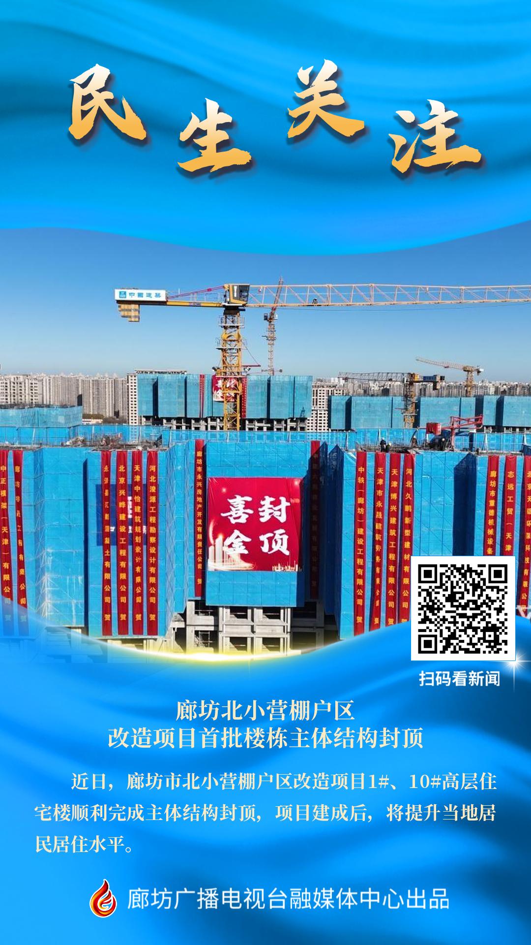 廊坊北小营棚户区改造项目首批楼栋主体结构